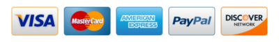 Pay with visa MasterCard American Express Discover or PayPal