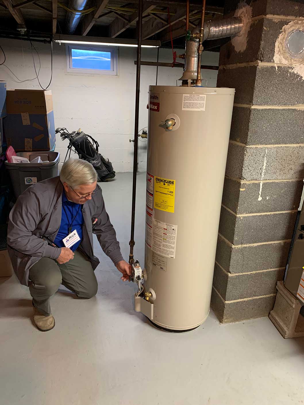 water heater inspection